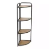 Black 4-Tier Foldable Corner Shelf