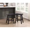 Black Wood Counter Stools, Set of 2