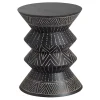 Black Wood Curved Edge Accent Table