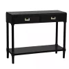 Black Wood 2-Drawer Layla Console Table