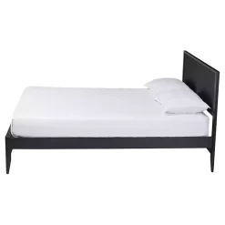 Black Wood Fluted Headboard Primrose King Bed