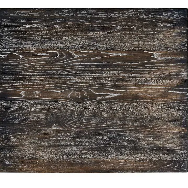 Black Wood Linen 3-pc. USB Island and Stool Set