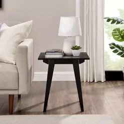 Black Wood Minimalist Accent Table