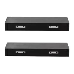 Black Wood 2-pc. Floating Shelves, 18 in.
