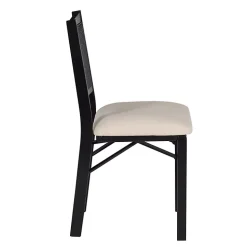Black Woven Cane Foldable Dining Chair
