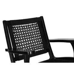 Black Woven Rope Accent Chair