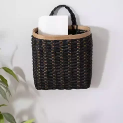 Black Woven Wall Pocket