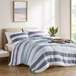 Blake Blue Stripe 3-pc. King Comforter Set