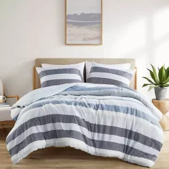 Blake Blue Stripe 3-pc. King Comforter Set