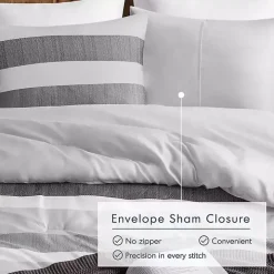 Blake Gray Stripe 2-pc. Twin/Twin XL Comforter Set