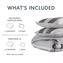 Blake Gray Stripe 2-pc. Twin/Twin XL Comforter Set