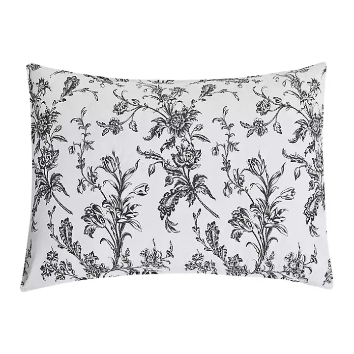 Bleighton Black Floral 3-pc. Full/Queen Quilt Set