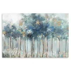 Blue & Gold Forest Canvas Art Print