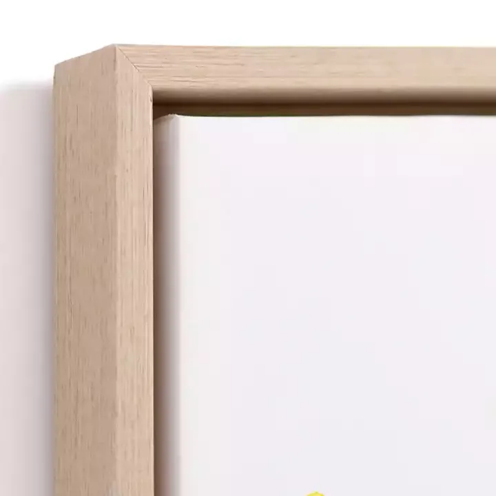 Blue & Yellow Stems Framed Canvas Prints, Set of 3