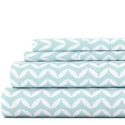 Blue and White Chevron 3-pc. Twin Sheet Set