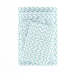 Blue and White Chevron 3-pc. Twin Sheet Set