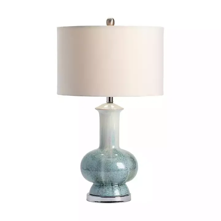 Blue and White Ombre Ceramic Table Lamp