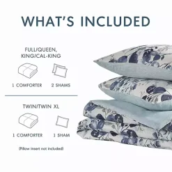 Blue Botanical 3-pc. King Comforter Set