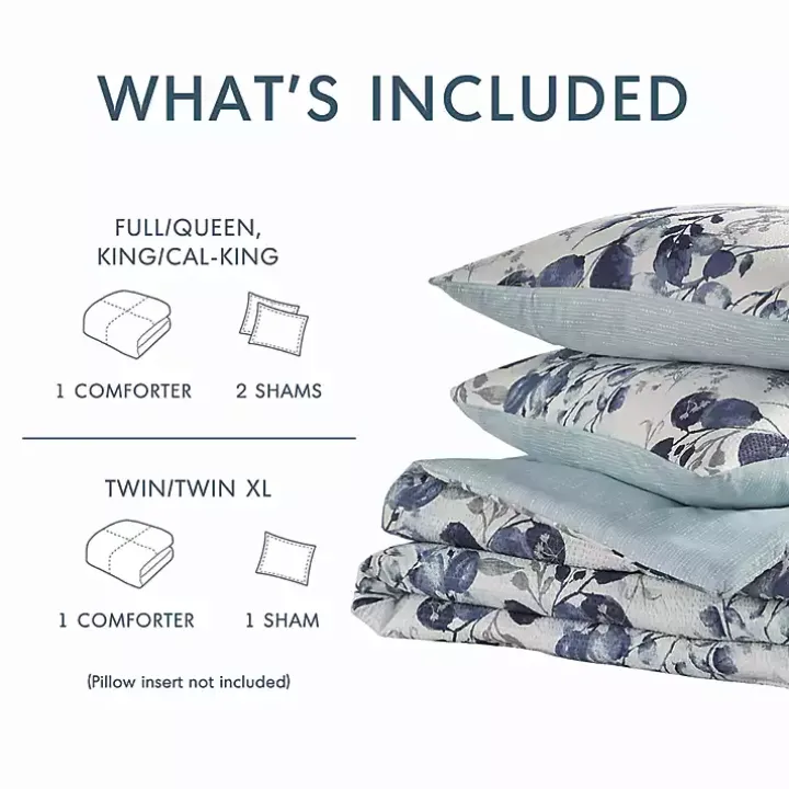 Blue Botanical 2-pc. Twin/Twin XL Comforter Set