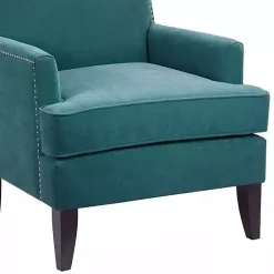 Blue Carlton Accent Chair with Nailhead Trim