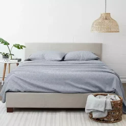 Blue Chambray 4-pc. California King Sheet Set