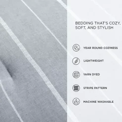 Blue Classic Stripe 3-pc. Full/Queen Comforter Set