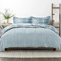 Blue Daisy Medallion Queen 3-pc. Comforter Set