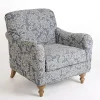 Blue Floral English Armchair
