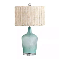 Blue Glass Coastal Table Lamp
