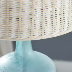 Blue Glass Coastal Table Lamp