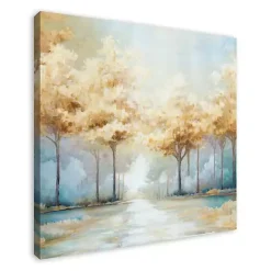 Blue Golden Landscape Canvas Art Print, 40x40 in.