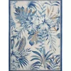 Blue Grand Leaf Coastal Area Rug, 5x7