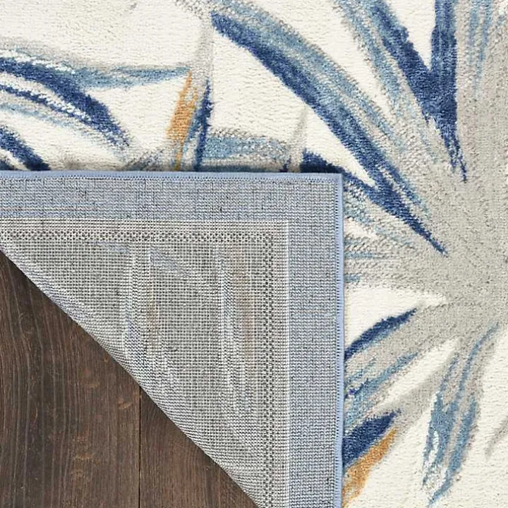 Blue Grand Leaf Coastal Area Rug, 5x7