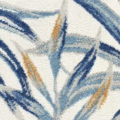 Blue Grand Leaf Coastal Area Rug, 5x7