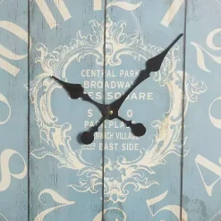 Blue Metal and Rope Wall Clock