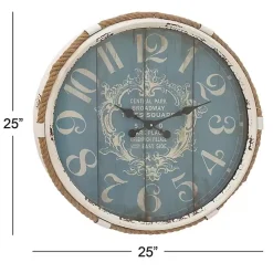 Blue Metal and Rope Wall Clock
