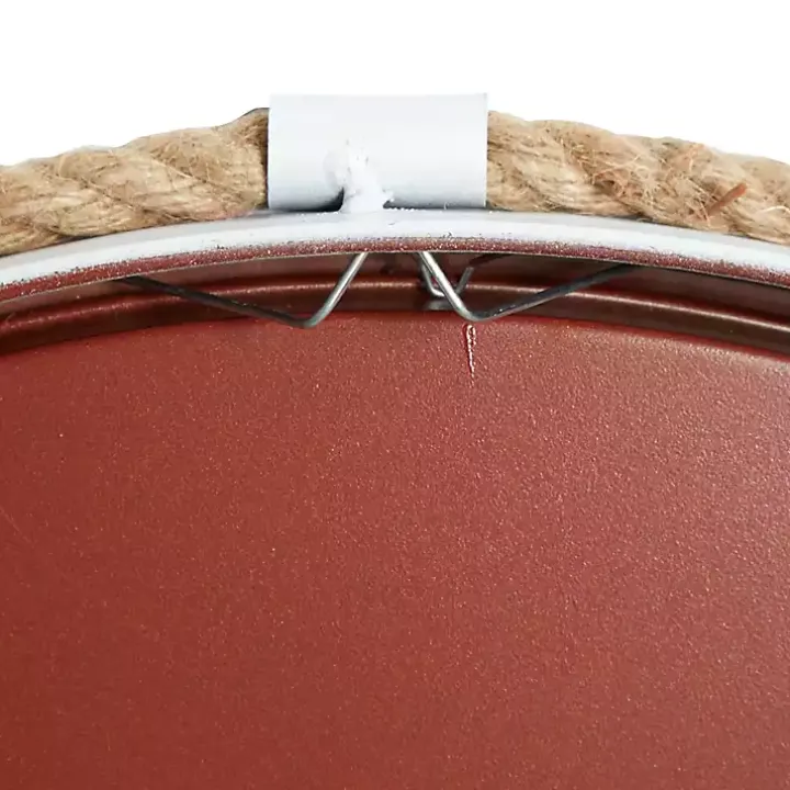 Blue Metal and Rope Wall Clock