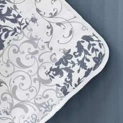 Blue Patchwork Reversible 3-pc. Queen Quilt Set