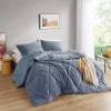 Blue Quilted Teddy 2-pc. Twin Comforter Set