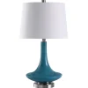 Blue Retro Glass Table Lamp