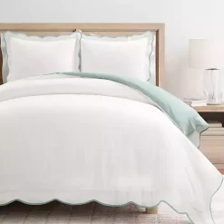 Blue Scallop Edge 3-pc. King Duvet Cover Set