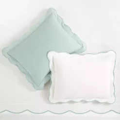 Blue Scallop Edge 3-pc. King Duvet Cover Set