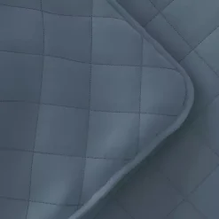 Blue Stitched Diamond 3-pc. Queen Quilt Set