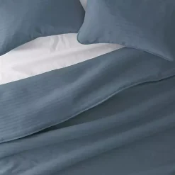 Blue Stitched Stripes 2-pc. Twin Quilt Set