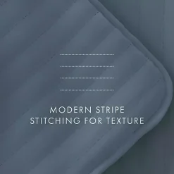 Blue Stitched Stripes 2-pc. Twin Quilt Set