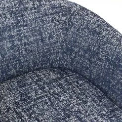 Blue Swivel Barrel Accent Chair