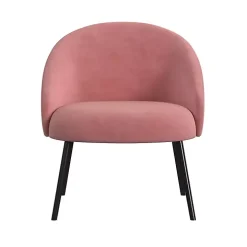 Blush Velvet Modern Accent Chair