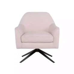 Blush Velvet Swivel Accent Chair