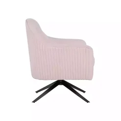 Blush Velvet Swivel Accent Chair
