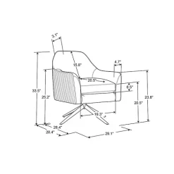 Blush Velvet Swivel Accent Chair